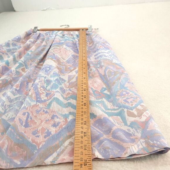 Vintage Russ Petites Multicolor Geo Skirt 6P Light Boho Light Academia 80's - Picture 7 of 8